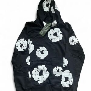 Denim Tears Hoodie Black/White MEDIUM (Fast Shipping)